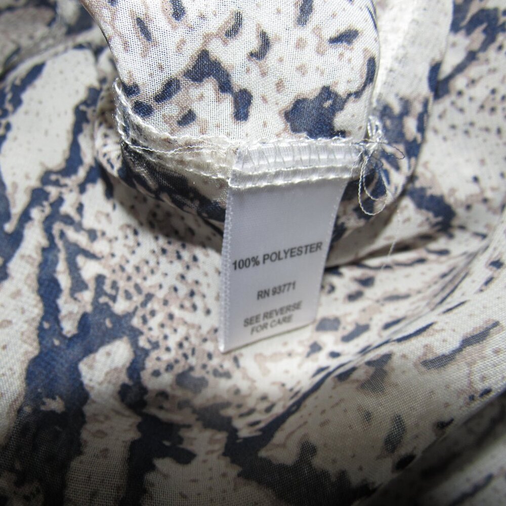 Dalin Snake-Print Ruffle Blouse • V-Neck • XL - Picture 7 of 8